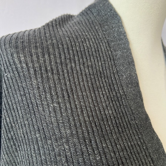 EILEEN FISHER HIGH COLLAR OPEN FRONT CARDIGAN NWT XS ORGANIC LINEN BREATHABLE - Picture 10 of 13